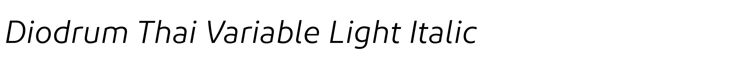 Diodrum Thai Variable Light Italic